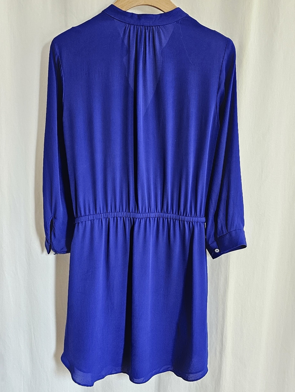 Aritzia T. Babaton Long Sleeve Silk Bennett Dress - Cobalt Blue - Picture 5 of 16